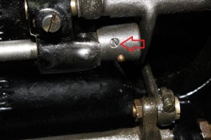 Model 15 -Hook timing set screw (close up)